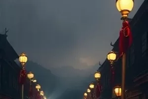 实验台上摆放的透明烧杯与简易测量装置